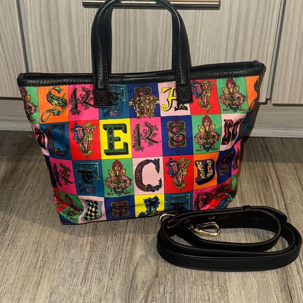 Versace Multicolor Alphabet Tote Bag